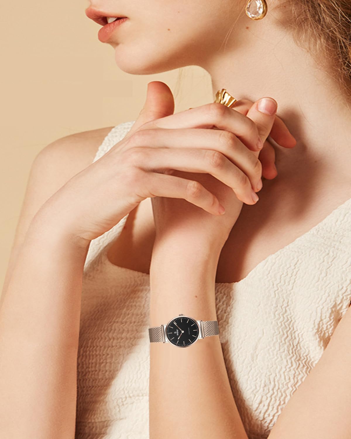 Orologio da Donna,Orologi da polso da donna,orologio pelle da donna in offerta,Orologio Acciaio Inossidabile Cinturino in Maglia Orologi Moda Women Watches