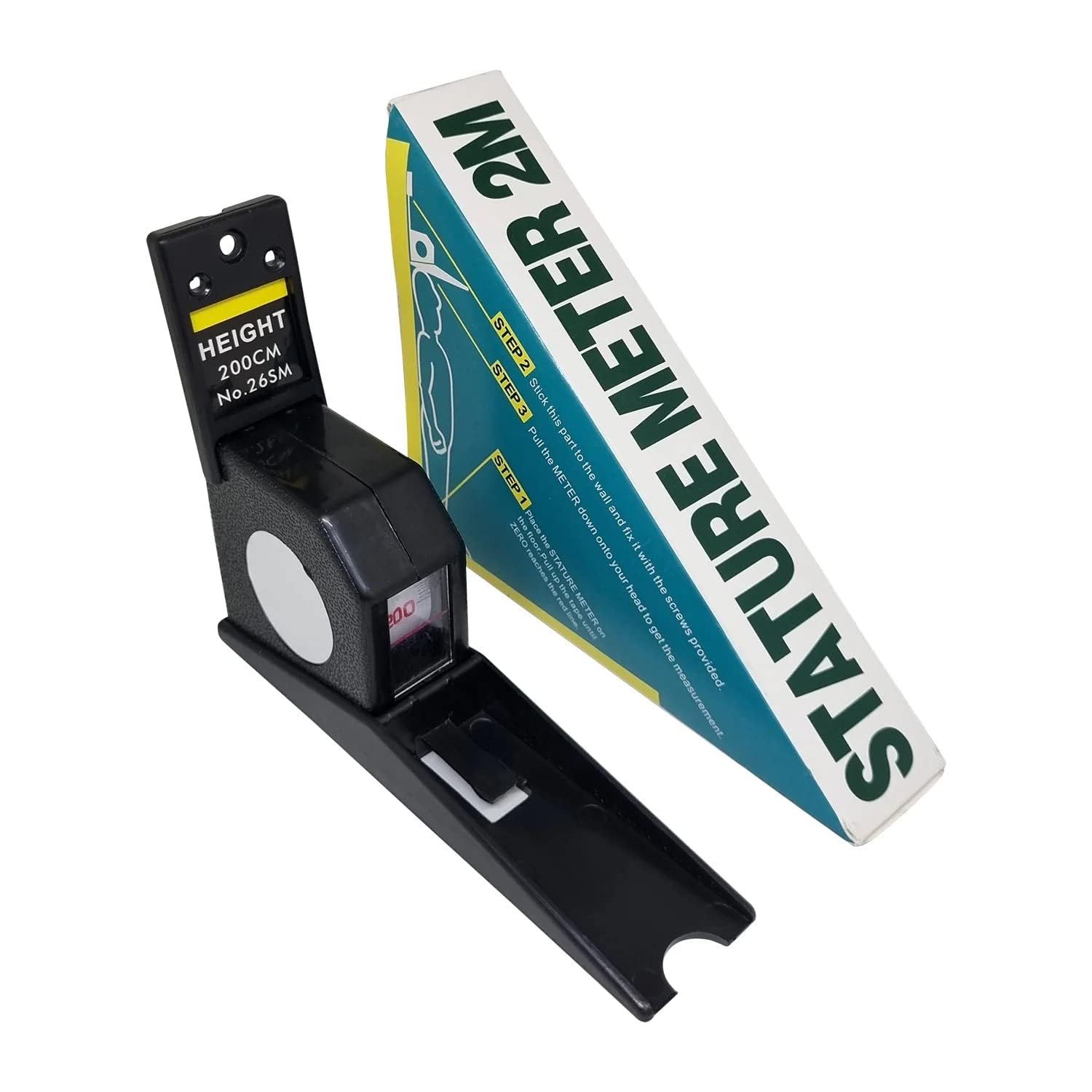 SP Electron Roll Ruler Wall Mounted Growth Height Tall Measure Measuring Tape Stature Meter (2m/200CM)