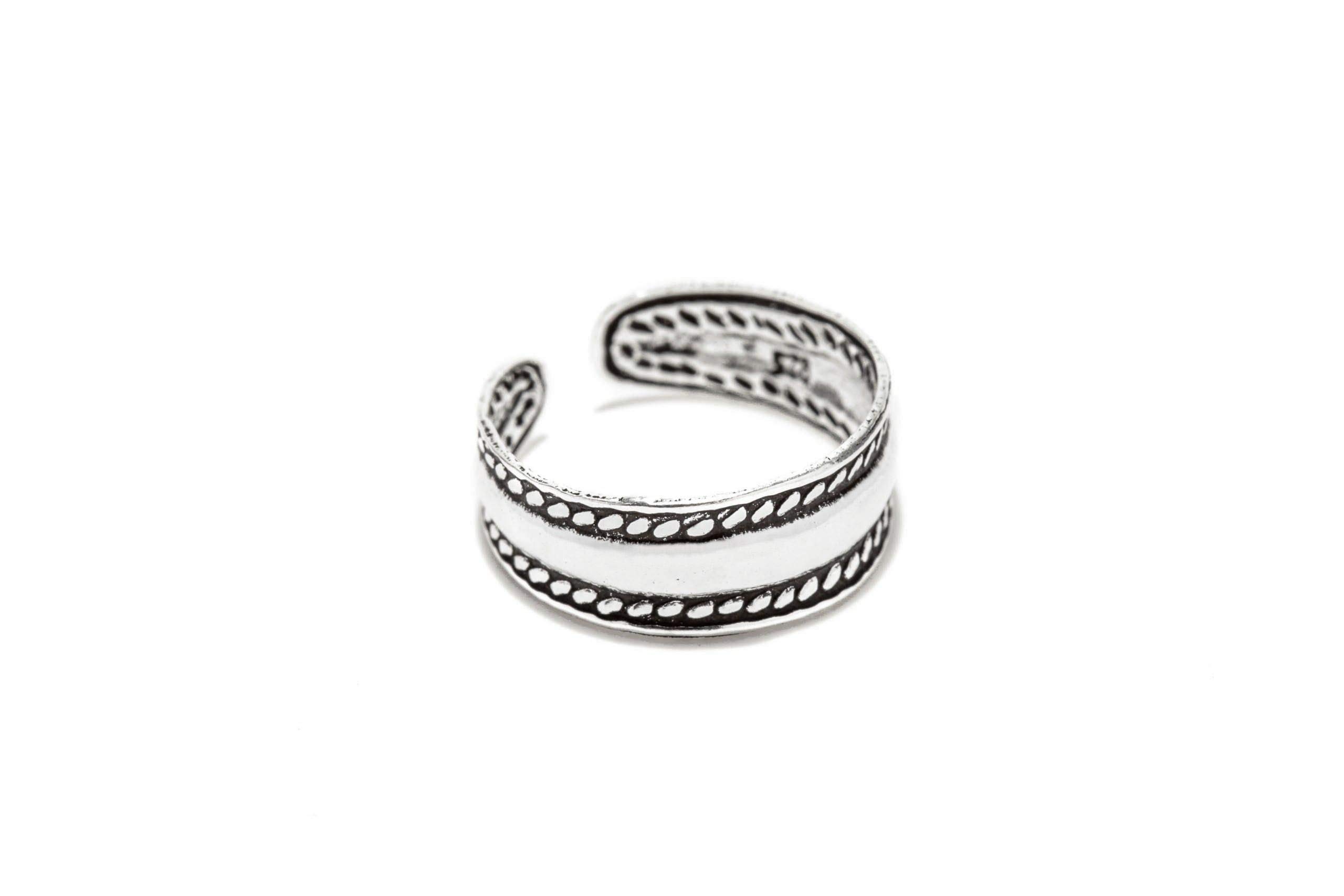 Windalf Damen Zehen Ring Bella 5 mm Bohemia Midi verstellbar offen 925 Sterling Silber