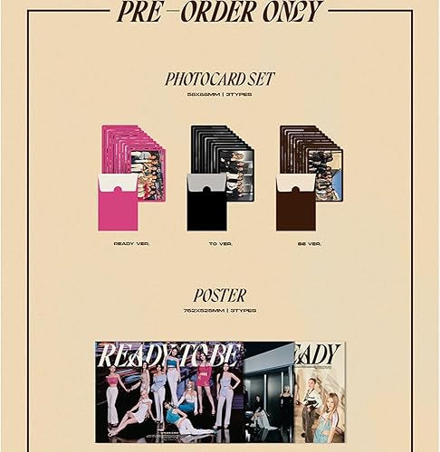 Miniatura 6 de TWICE - LISTO PARA SER 12 Mini álbum+Beneficio de Pre-Pedido+Póster Plegado (BE ver, 1 póster plegado)