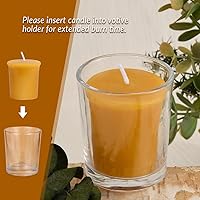 Vista 3 de Aglary 16PCS Pure Beeswax Votive Candles, Unscented, Naturally Lightly Honey Scented, 12 Hours Burn Time Each (Raw)