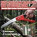 EZUVITA 7 Inch Folding Saw with EDC Pouch, Lightweight Hand Pruning Saw with Curved Grip, Triple-Cut Razor Teeth for Wood Cutting, Tree Trimming, Gardening, Camping, Hiking, Hunting