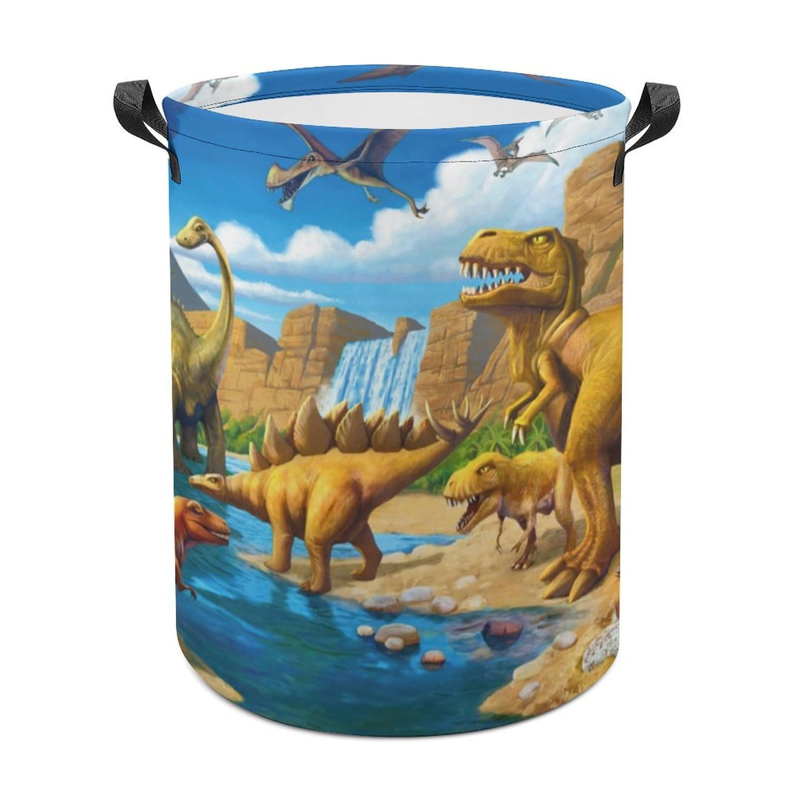 Lyfthologen Laundry Hamper, Dinosaur Carnivoros Laundry Basket, Washing Basket with Handle