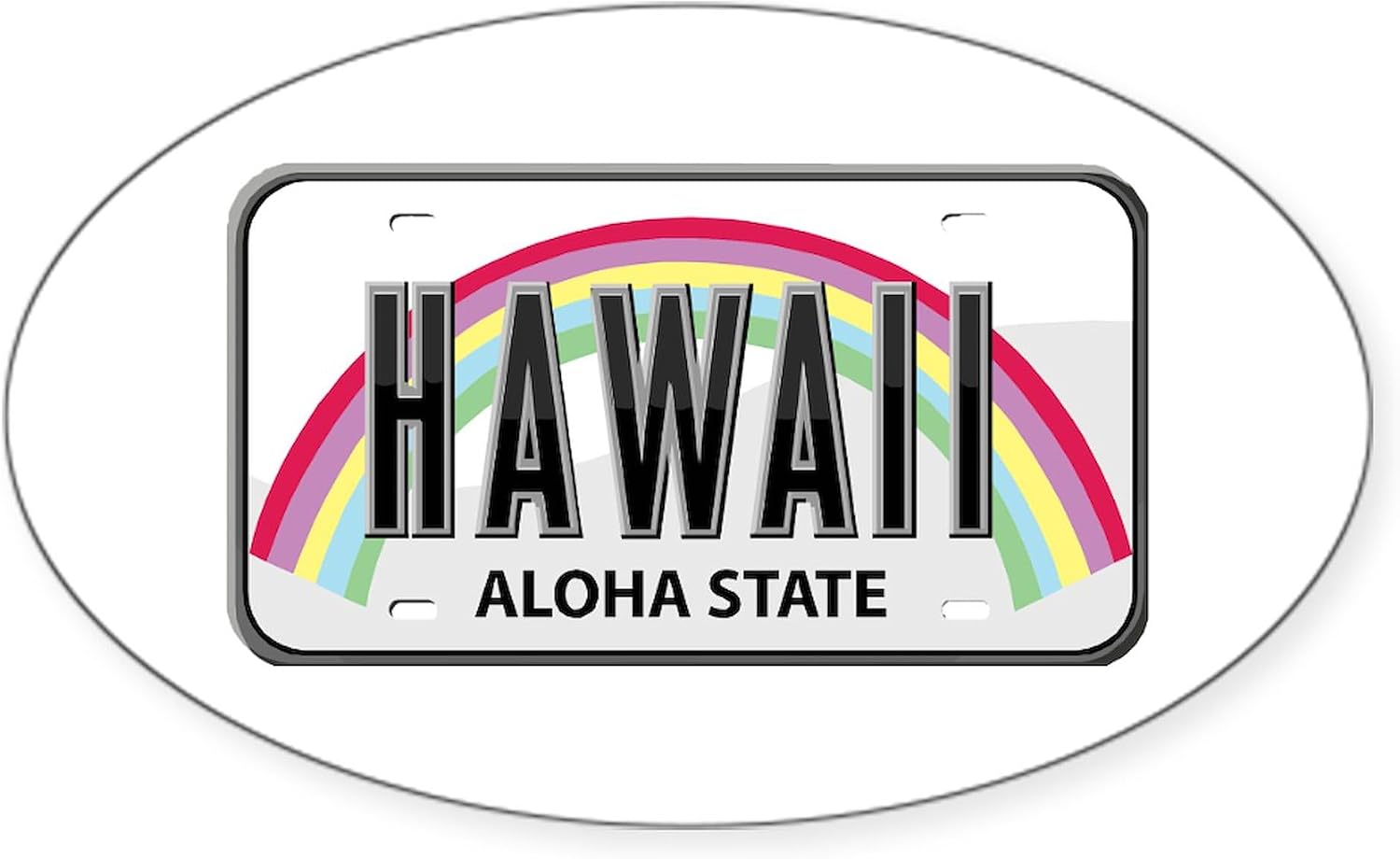 CafePress Kauai, Hawaii Oval Bumper Sticker Car Decal