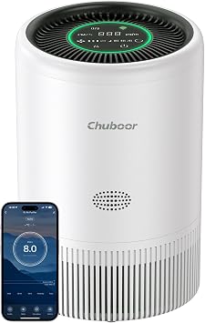 Air Purifiers for Home up to 1200 Ft2, App Control H13 HEPA Air Purifier | HEPA Filter with 3-Layer Filtration Up To 99.9%, Auto Sleep Mode child lock Quiet for Pets Smoke PM2.5 display