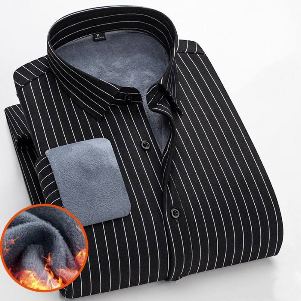 IIK Camicia Calda da Uomo,Camicia da Uomo A Maniche Lunghe Calda Casual Camicia Casual Calda con Tasca Camicia Casual da Lavoro Morbida da Lavoro vestibilità Regolare Adatto per Primavera, Autunno