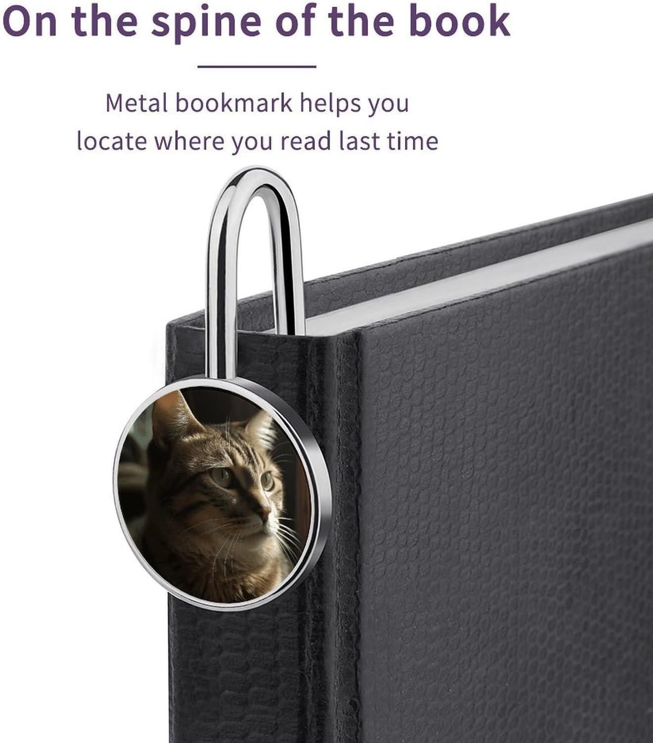 Decorative Metal Tabby Cat Book Mark for Reading Lovers image 4