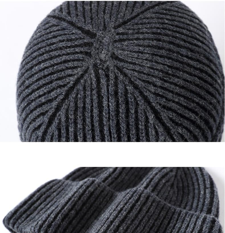 Miniatura 5 de Hombres Mujeres Lana Tejer Sombreros Otoño e Invierno Cálido Beanie Sombrero Masculino Lana Knit Cap