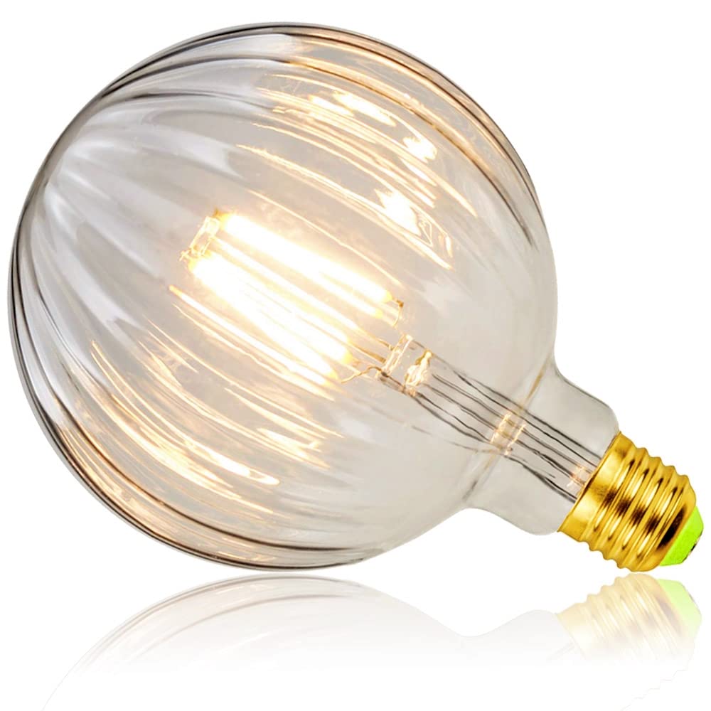 YANUODAYANUODA Led Bulb Vintage Bulb G125 4W 2700K Warm White 220-240V E27 Edison Decorative Bulb (Transparent)