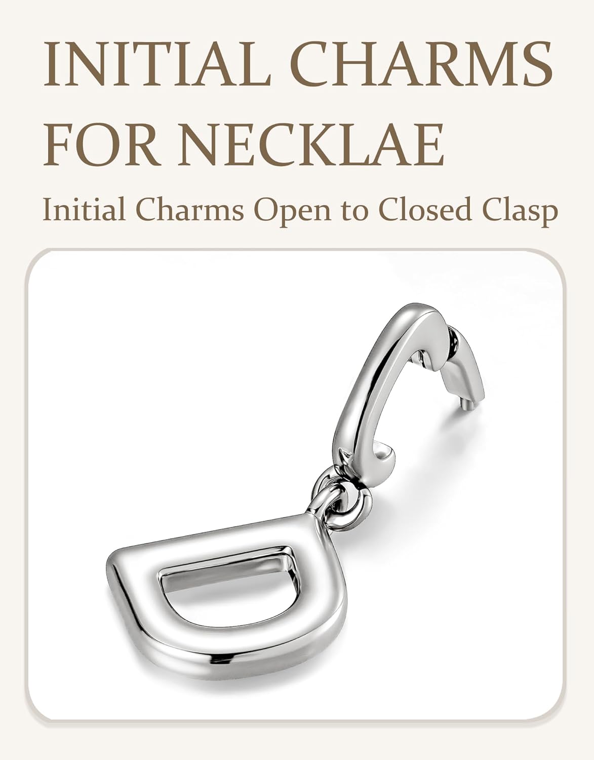 OVRUNS Initial Charm for Women,Letter Bracelet Necklace Charms Alphabet Pendant Charms With Clasp - Image 2