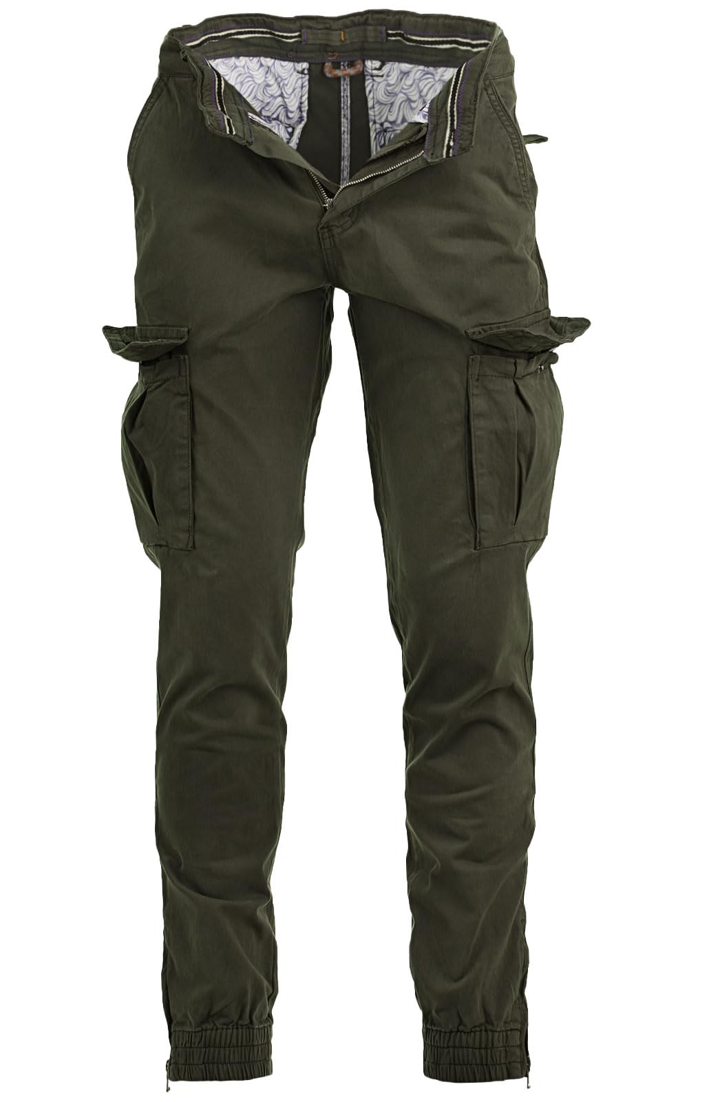 Instinct I Pantaloni Uomo Cargo con Tasche Laterali Slim Fit Autunno Inverno Caldi, Pantaloni Militari Tasconati Multitasche Casual da Lavoro