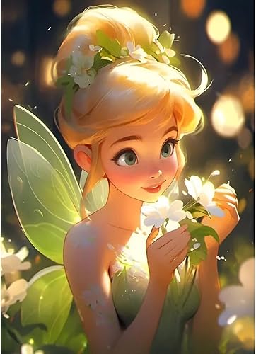 LWZAYS Kits de arte de diamantes de princesa para adultos, kits de pintura de diamantes para principiantes, arte de cristal, arte de gemas 5D,