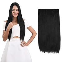 Vista 23 de REECHO Extensiones de cabello rubio, 20 pulgadas, extensiones de cabello grueso y largo con clip, extensiones de cabello sintético suave natural