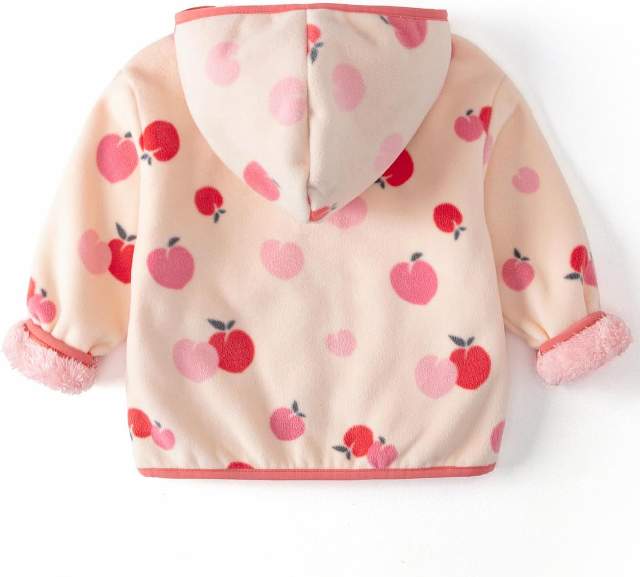 Toddler Printed Polar Fleece hooded Jacket Baby Boys Girls Kids Winter Warm Spring Autumn Outerwear Soft Lightweight - Image 2