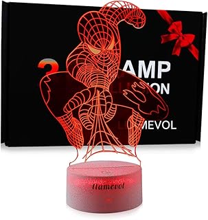 Night Light for Kids Birthday Gift 3D Illusion Lamp Optical Led Desk Gifts for Boys Men Home Decor Office Bedroom Party De...