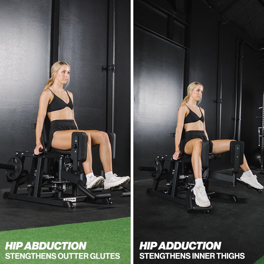 Amazon.co.jp: Titan Fitnessプレートロードヒップ外転筋と内転筋