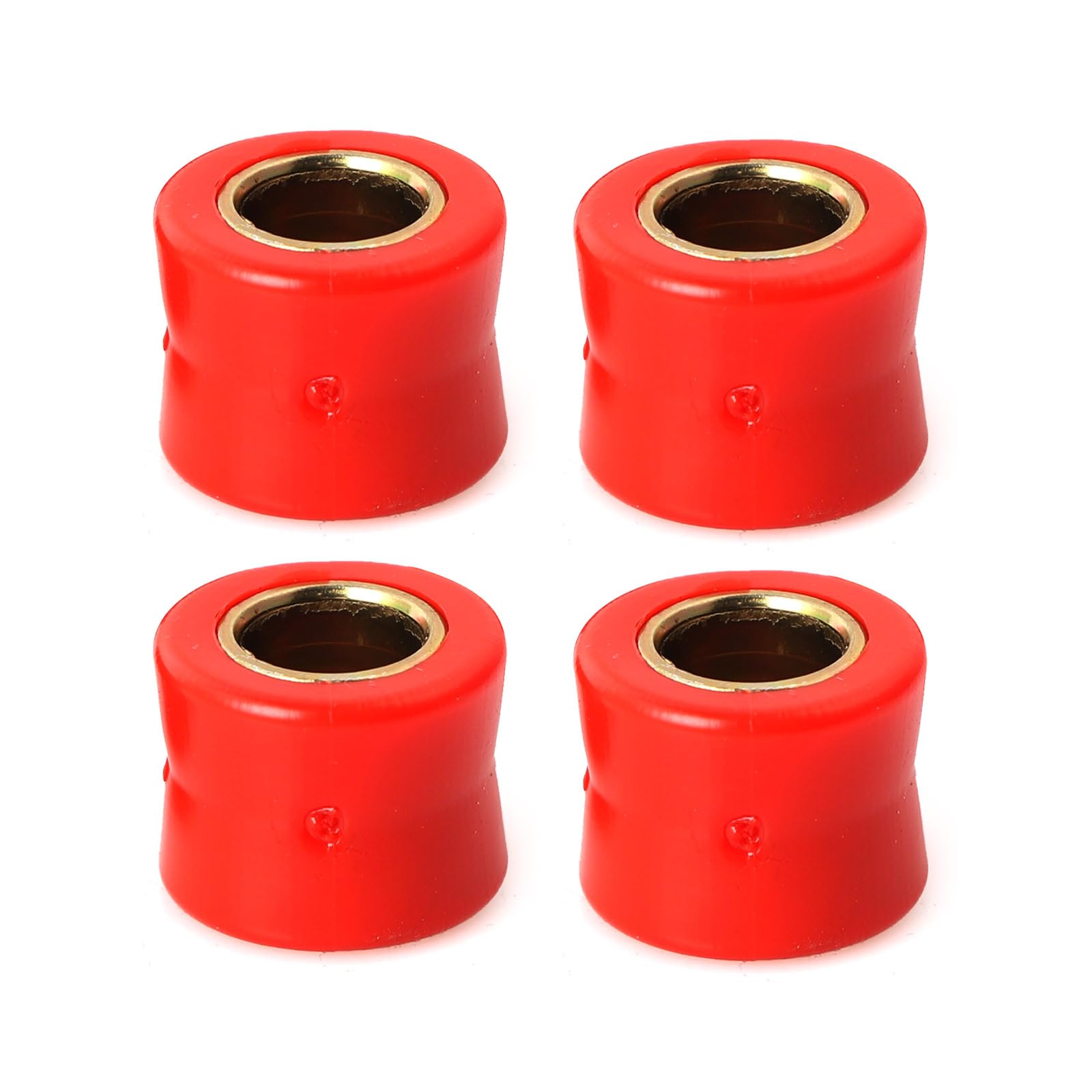 Minho 4Pcs 12MM Rear Shock Absorbing Suspension Bushing Set in Rubber Material Compatible with Most Motorcycles Scooter ATV UTV Go Kart,Red Color