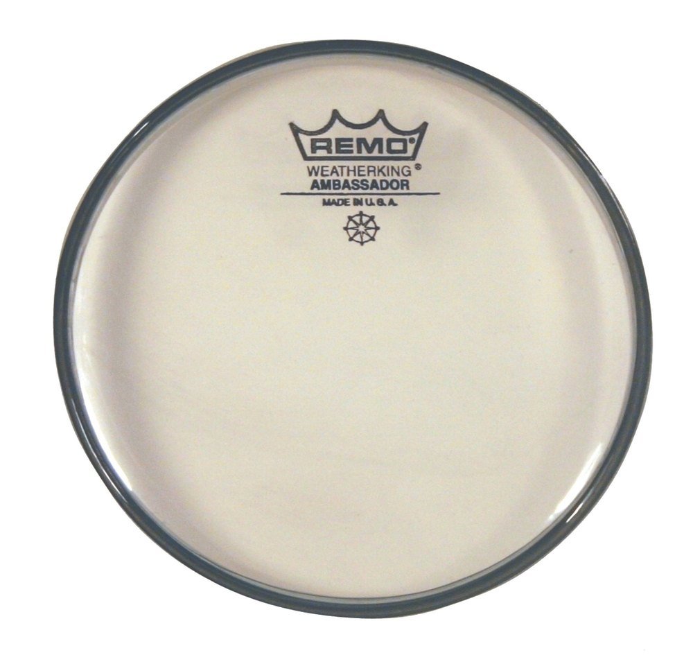 Remo Batter, AMBASSADOR®, Clear, 6" Diameter, No Collar, For Tamborim