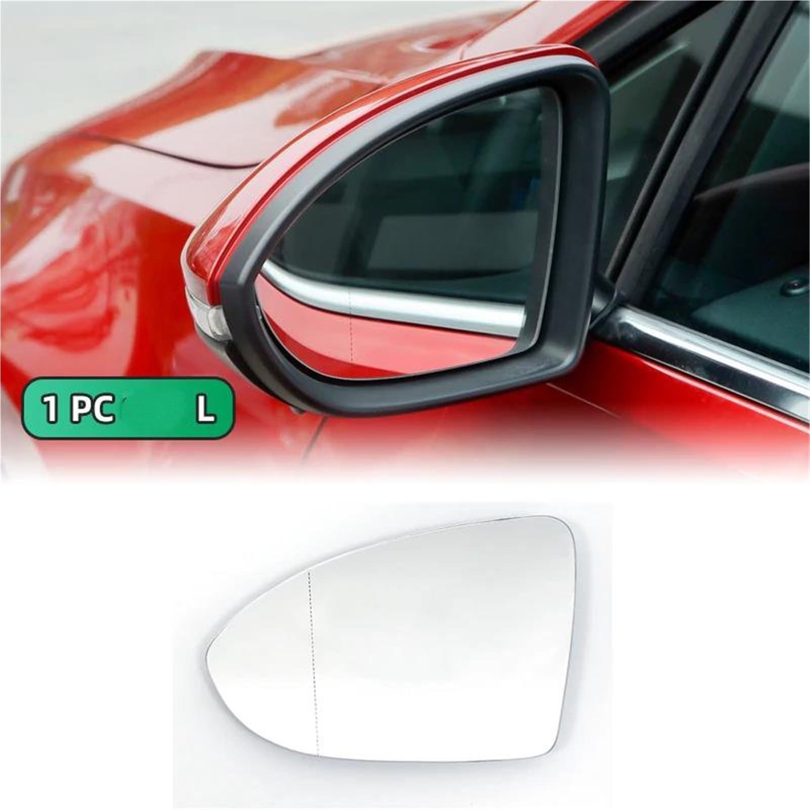 Espejo Retrovisor De Coche Para VW, Para VW, Para Golf 7 VII MK7 MQB 5G 2013-2019, Lente De Cristal Reflectante Cristal de retrovisor lateral(Izquierda y derecha)