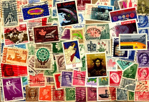 ISC~ Canada Stamps, 100 Different Used Stamps - All Genuine Postage Stamps~ STAMPEX