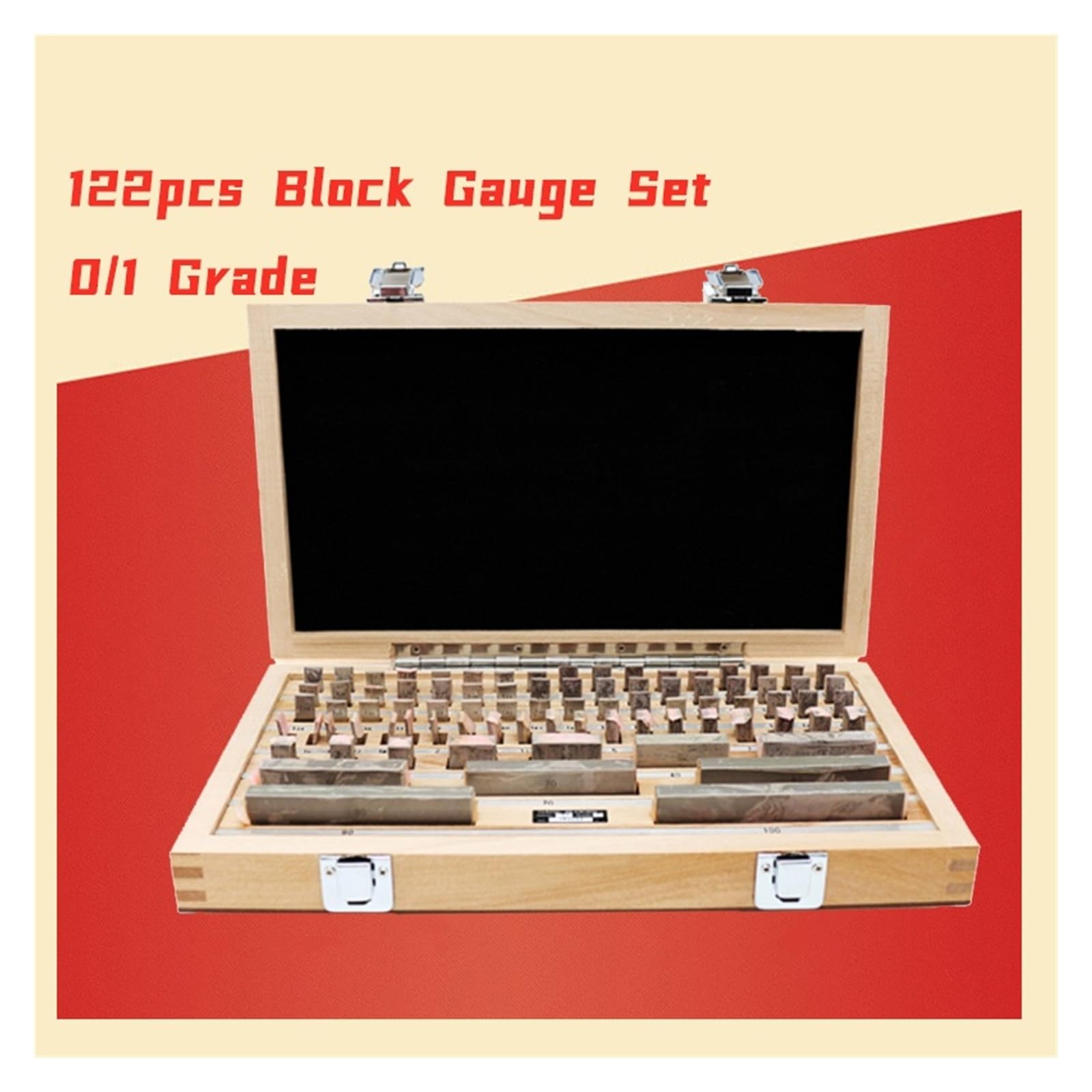 122 Teile/satz HSS Block Gauge mit Bereich 0,5-100 MM 1/0 Grade Messschieber Inspektion Gauge Messinstrumente Verschleißfest(1 Grade)