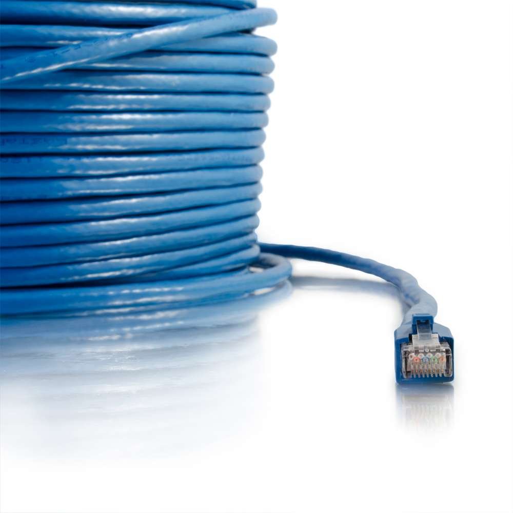 C2G/ Cables To Go Legrand Cat6 Ethernet-Kabel, Snagless, ungeschirmtes Cat6-Patchkabel, blaues Netzwerk-Patchkabel, 90 m, snagless STP Ethernet-Kabel, 1 Stück, 43124