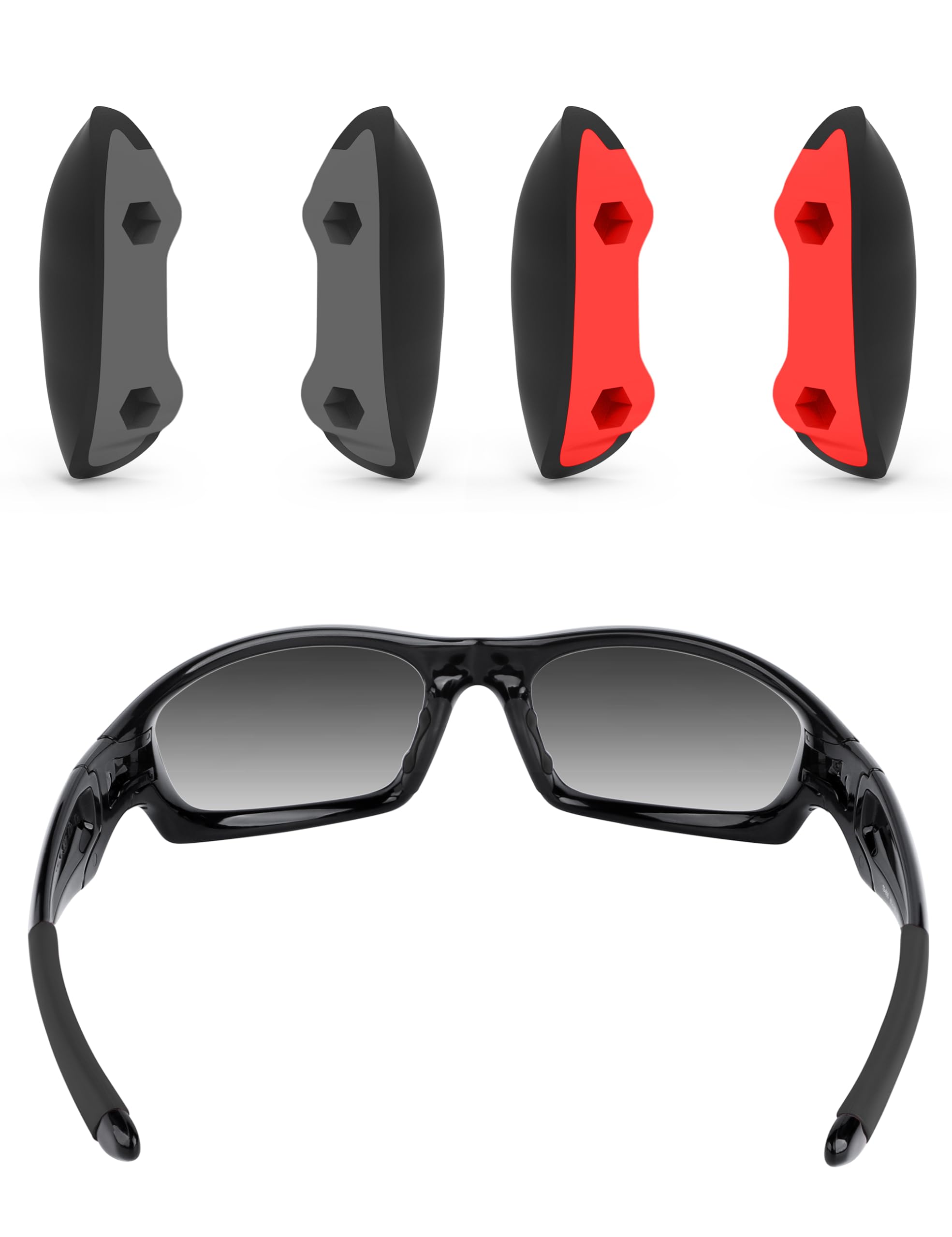 ToughAsNails Replacement Nose Pads Pieces for Oakley Straight Jacket 2007 Sunglasses - Standard Fit