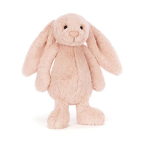 Jellycat Bashful Blush Bunny Stuffed Animal, Medium 12 inches - Rabbit and Bunny Plush Toy - Classic Children's Gift