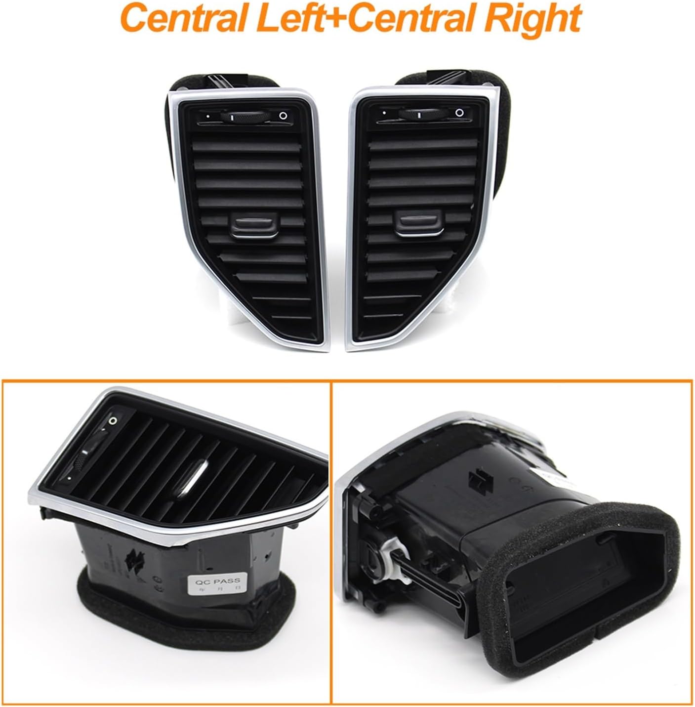 Dashboard Left Right Central Air Conditioning Vent Grille Assembly Fit For Porsche 2014-2017 95B819701D 95B819702D(Central Right-A)