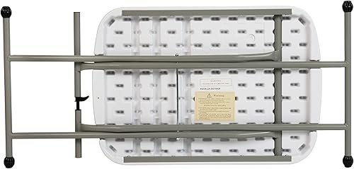 Miniatura 9 de EMMA + OLIVER Bandeja plegable plástica ajustable de la TV de la altura de 26 pulgadasmesa del ordenador portátil en blanco del granito