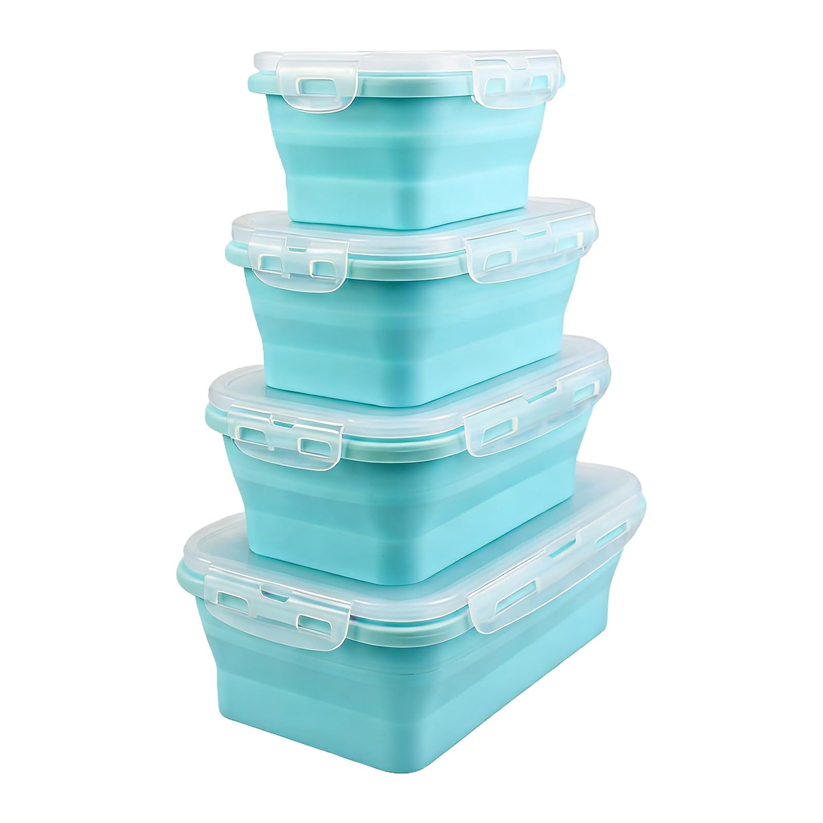 jiingekk Folding Bentos Box Set Spills Proof Easy Cleaning Quick Drying Great for Commuters Students Busy Lifestyles Presentation Bentos Box Set