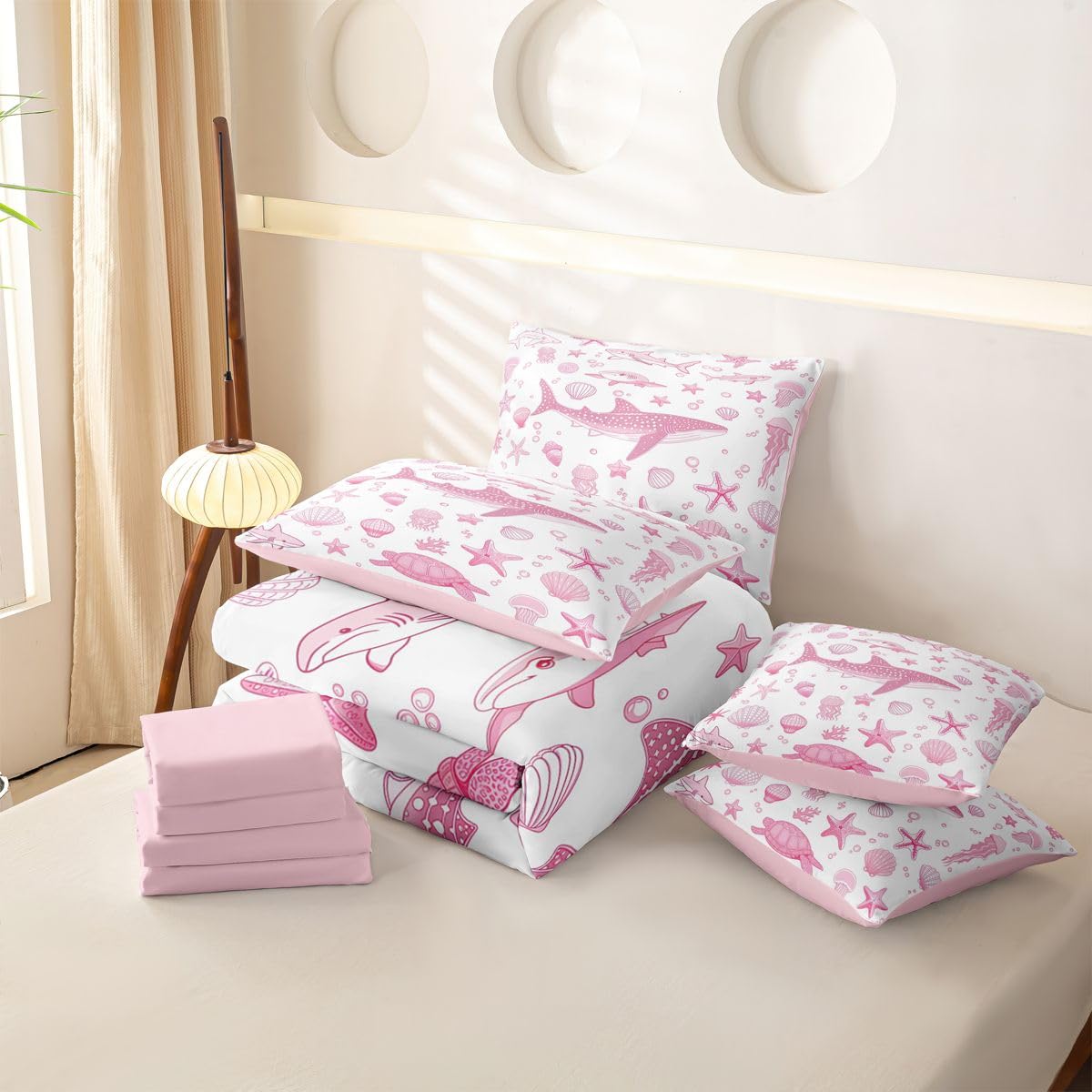 Homewish Niedlicher Ozean Bettwäsche Set 7teilig 200x200