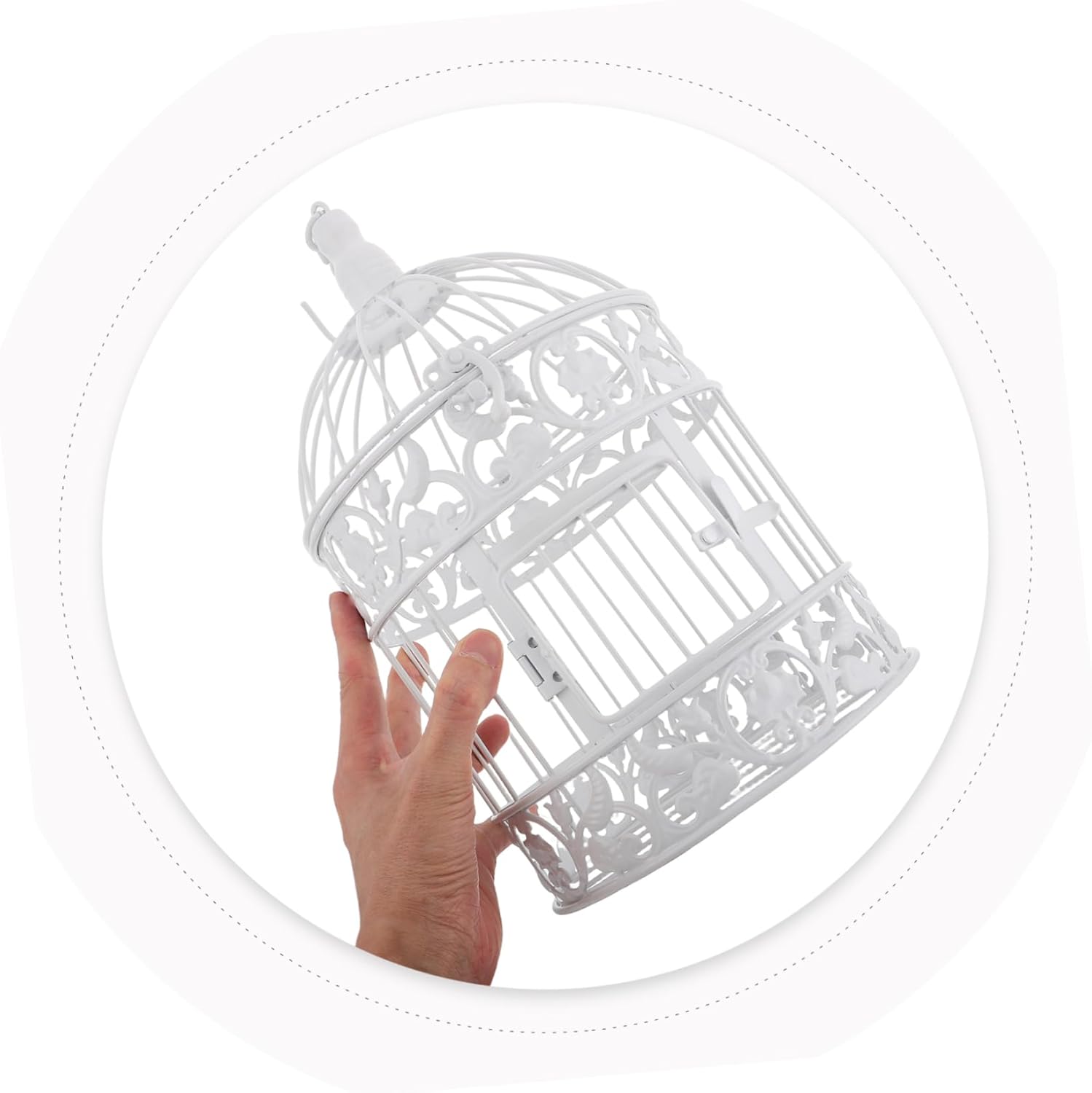 DECHOUS Artistic Small Birdcage for Decor Rustic Birdcage Box Garden Hanging Ornament European Style Home Decor