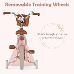 OLAKIDS Les enfants font du vélo, 12 14 16 18 20 Inch Petits enfants Vélo pour filles Garçons Âge 3-8 ans, Vélo pour enfants avec roues d'entraînement Panier de rotin amovible Siège et guidon réglable