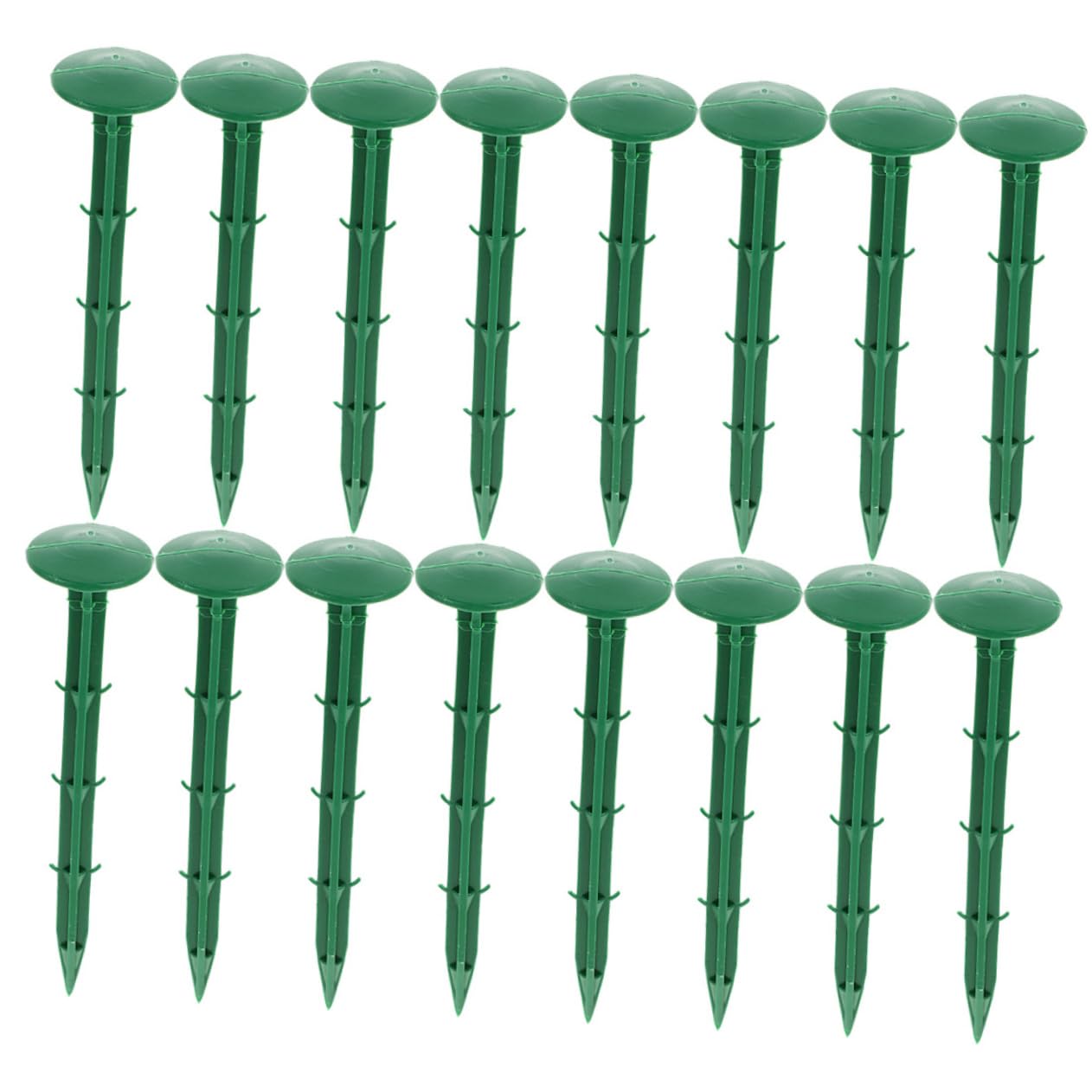 Piquets de Sol Verts en Plastique 150 Pièces pour Fixation Extérieure