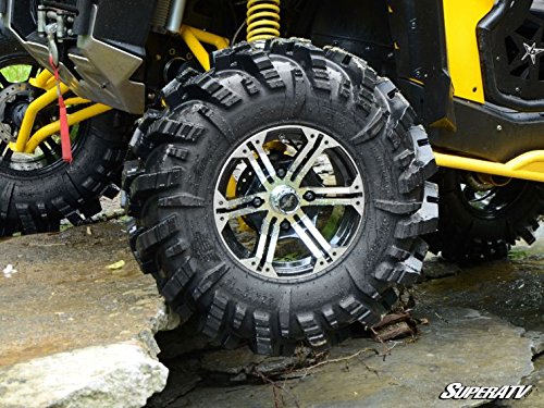 Superatv Intimidator Utv/Atv Mud Tire For Rzr, X3, General, Maverick, Ranger, Rock & All Terrain Utv Mud Tire | 34X10.5-15 | 2" Tread Depth | 6 Ply Ratings #TOP4