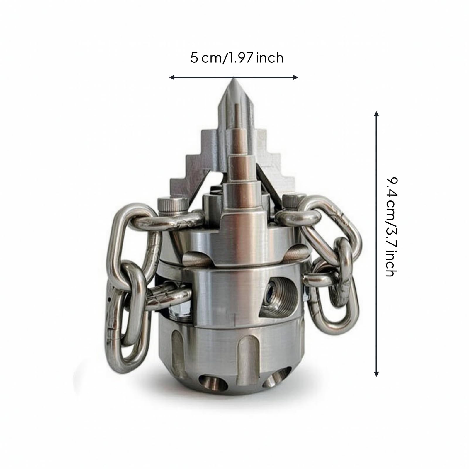 KESOTO Ugello Alta Pressione Rotante Ugello Pulizia Tubazioni Ugello Spray Ugello Filettato Design Cilindrico Compatto per, 40L/Min, Catena, Filettatura Interna 1/2