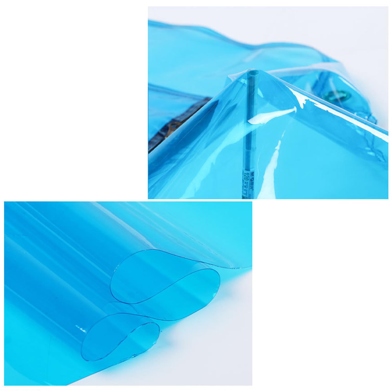 Delantal De Cocina Delantal Barbero Impermeable Transparente con Bolsillo para Barbacoa, Cocina, Limpieza, Hostelería Pink,One Size