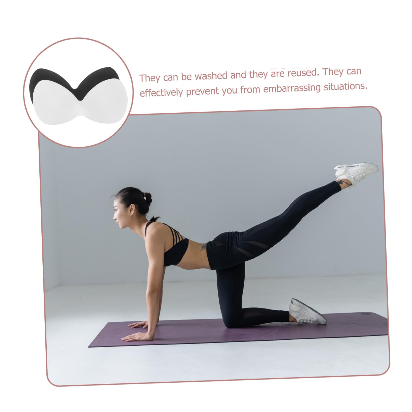 CALLARON Bralette Para Mujer Inserciones De Sujetador Adhesivas De Doble Cara Almohadillas Adhesivas Para Sujetador Sujetadores Deportivos Para Mujer Acolchado Nylon