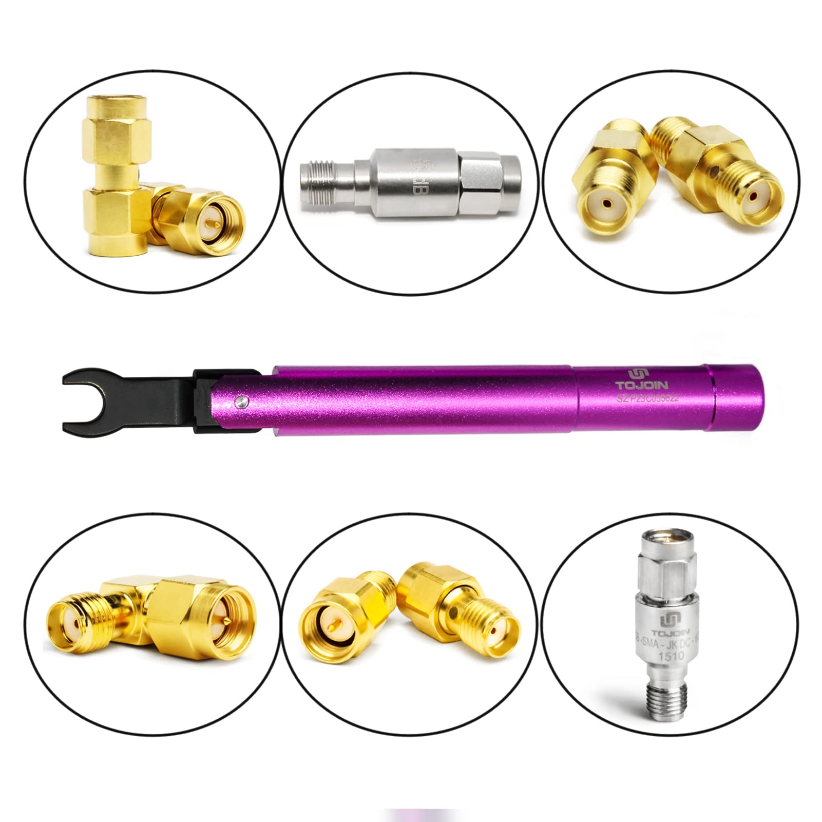 TOJOIN 5/16" SMA Chiave dinamometrica,0.9 N·m 8MM SMA Torque Wrench per Connettore RF SMA Comunicazione/Elettrommunicazione ad alta Precisione Misurazioni a Microonde
