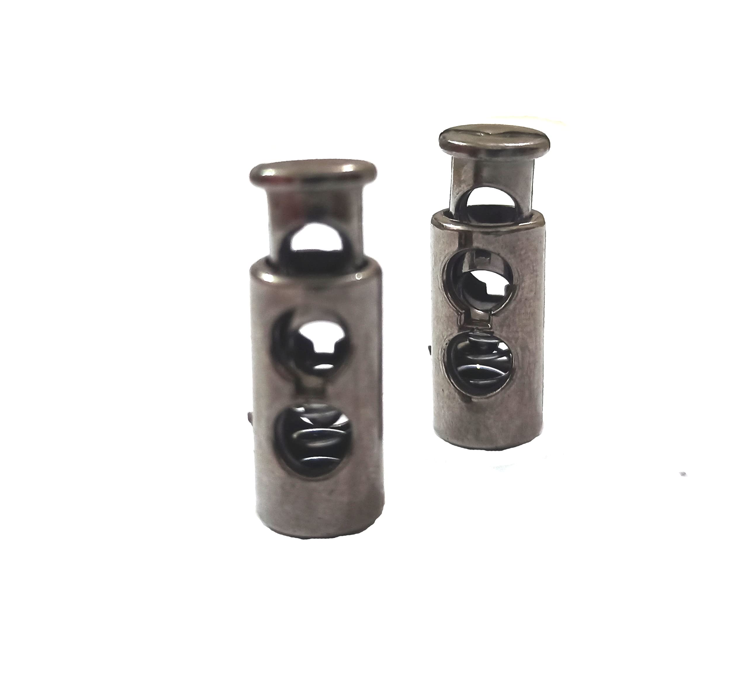 100 pcs Double Holes Gun Metal Color Cord Stopper Cord Lock Stopper-image-17