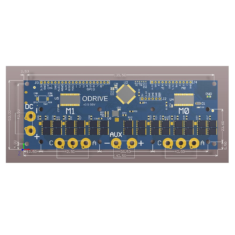 Módulo de control de motor sin escobillas BLDC Servo de doble canal BLDC versión V3.6 de 12V-56V V3.6, compatible con codificadores variados