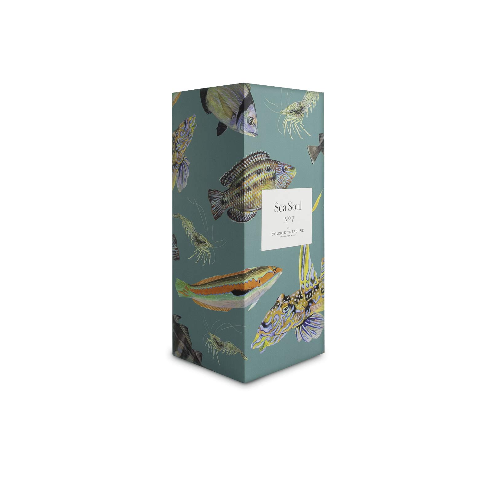 Crusoe Treasure Sea Soul Nº 7 - vino submarino - vino blanco - estuche regalo 1 botella 750ml - cata online gratuita incluida (Verde)