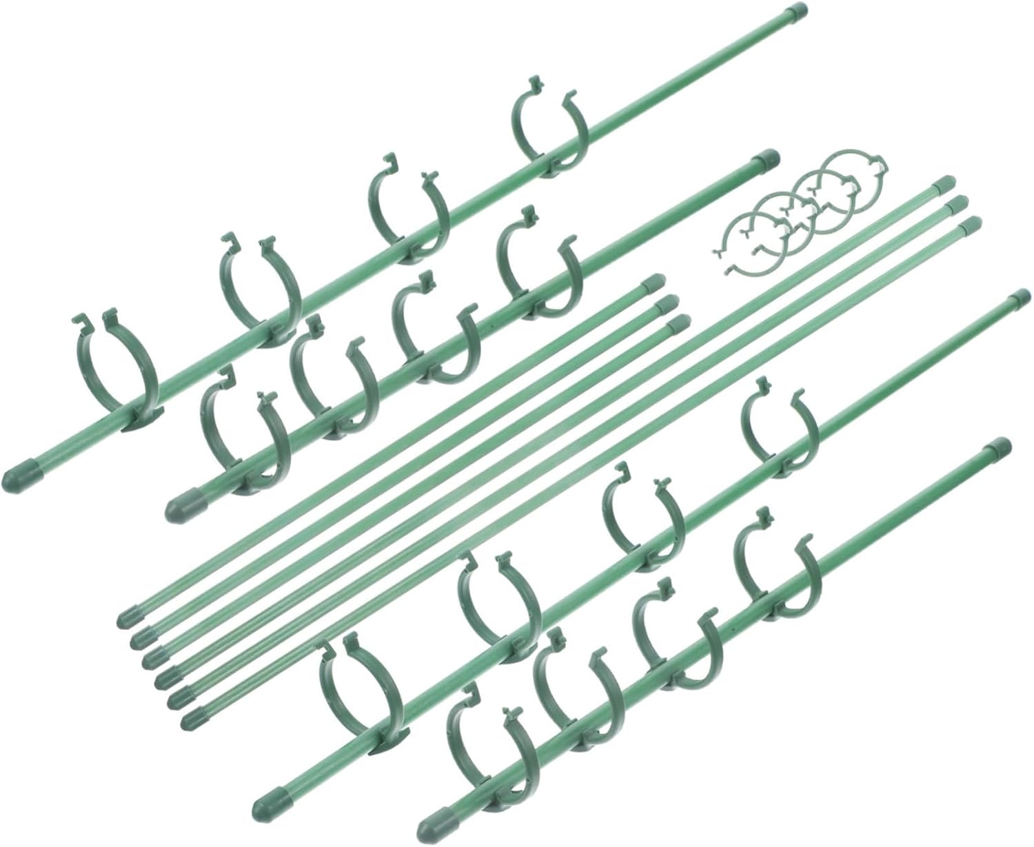 POPETPOP 5sets Single Stem Plant Support Stakes Flower Support for Orchids Roses and Peonies Clips for Garden Use