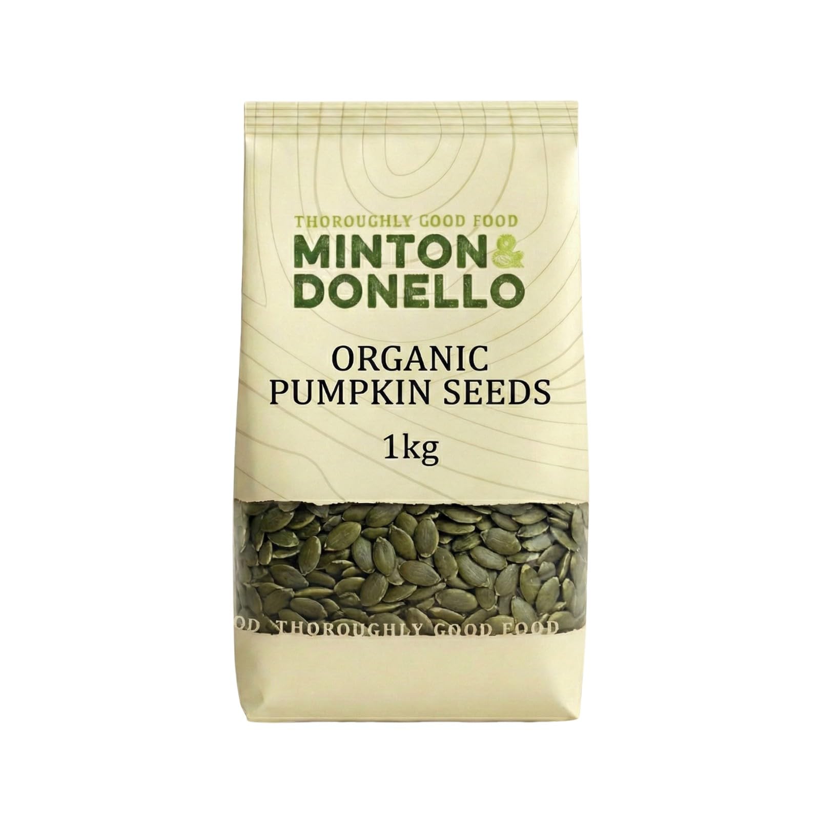 Minton & Donello Bulk Organic Pumpkin Seeds 1kg – Raw, High-Protein Seeds Great for Snacking, Topping Bowls, Baking, Granola & Adding Natural Goodness to Everyday Meals
