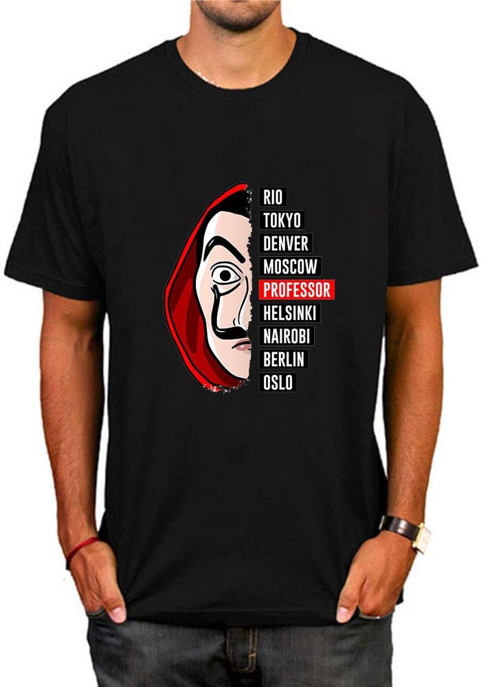 Funny Design La Casa De Papel T Shirt Money Heist Tees TV Series Casual Tshirts