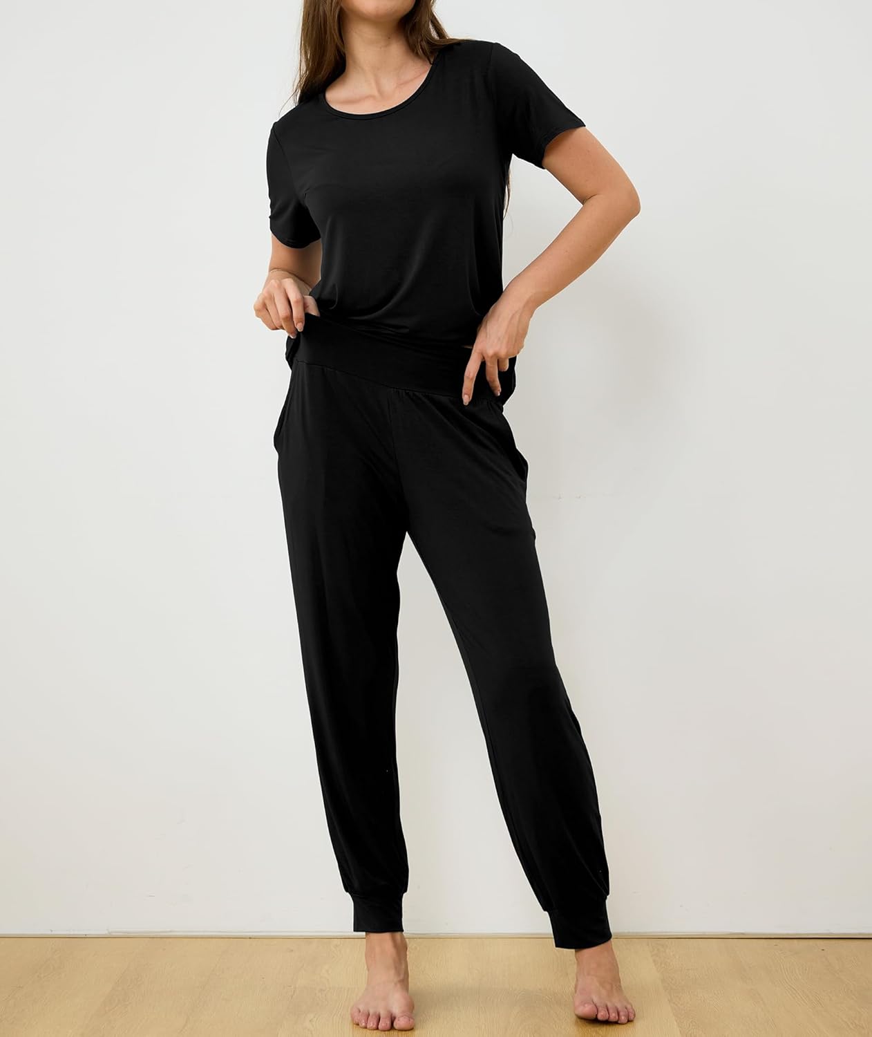 GYS Bamboo Viscose Women's Pajama Set Short Sleeve 2 Piece Soft Sleep Sets for Women - Image 5