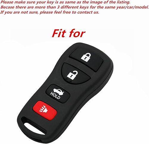 Miniatura 3 de Funda de piel negra para Nissan Frontier Armada Murano Pathfinder Quest Sentra Titan Versa Xterra Infiniti EX35 QX4 FX35 QX56 3 4 botones Smart