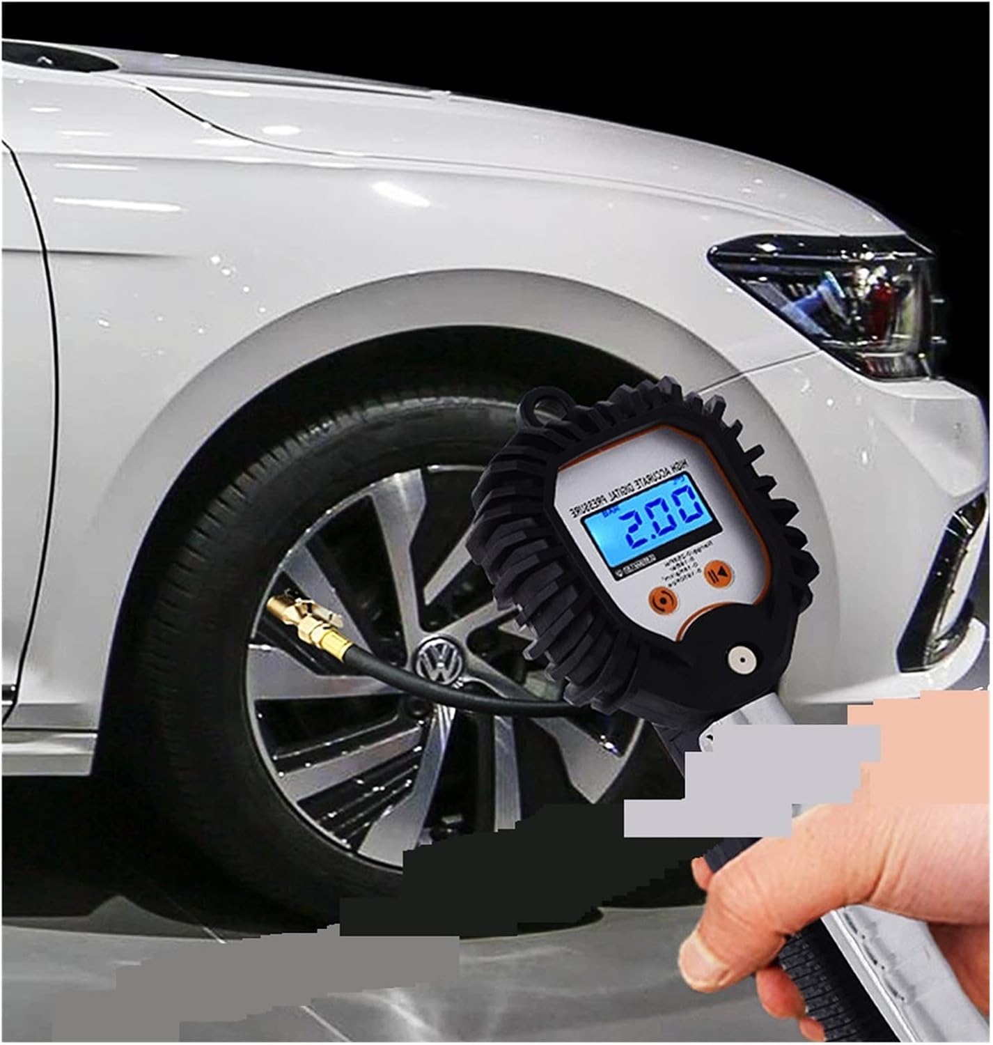 Trigger Pull Gauge, Digital Car Tire Pressure Gauge Automobile Gun Fast Vehicle Tyre Inflation Truck Monitoring Tool
