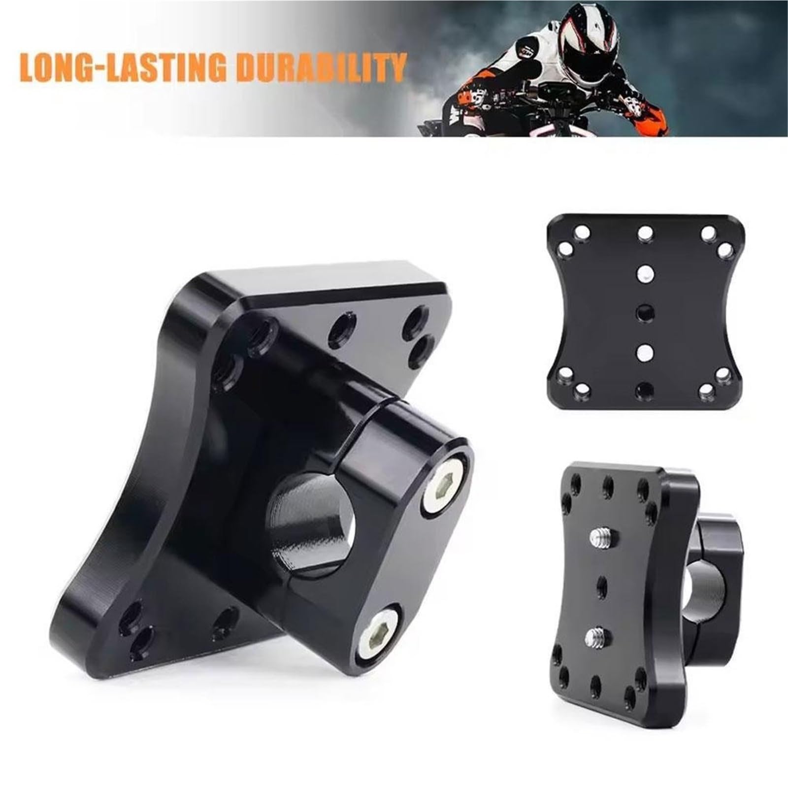 Supporto universale per navigatore GPS per moto da 12 mm, supporto per navigatore GPS per moto, supporto per manubrio GPS AMPS Supporto per navigatore per moto